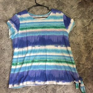 White Stag striped shirt size xl. Shirt sleeves.